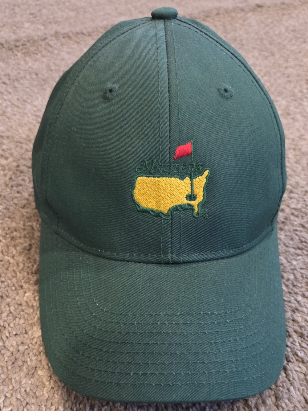 Masters Green Cap with Yellow USA Map and Red Flag
